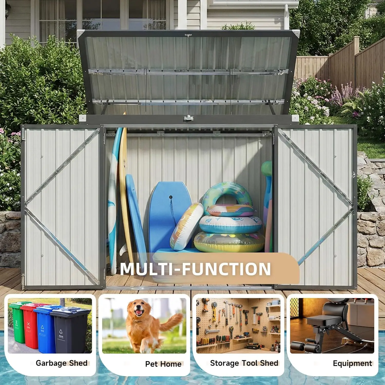 Outdoor Trash Storage Shed 5