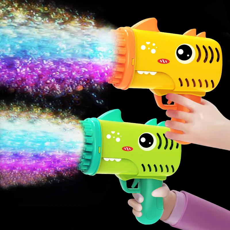 Electric Dinosaur Bubble Machine For Kids Handheld Bubble Toy_voghion.com