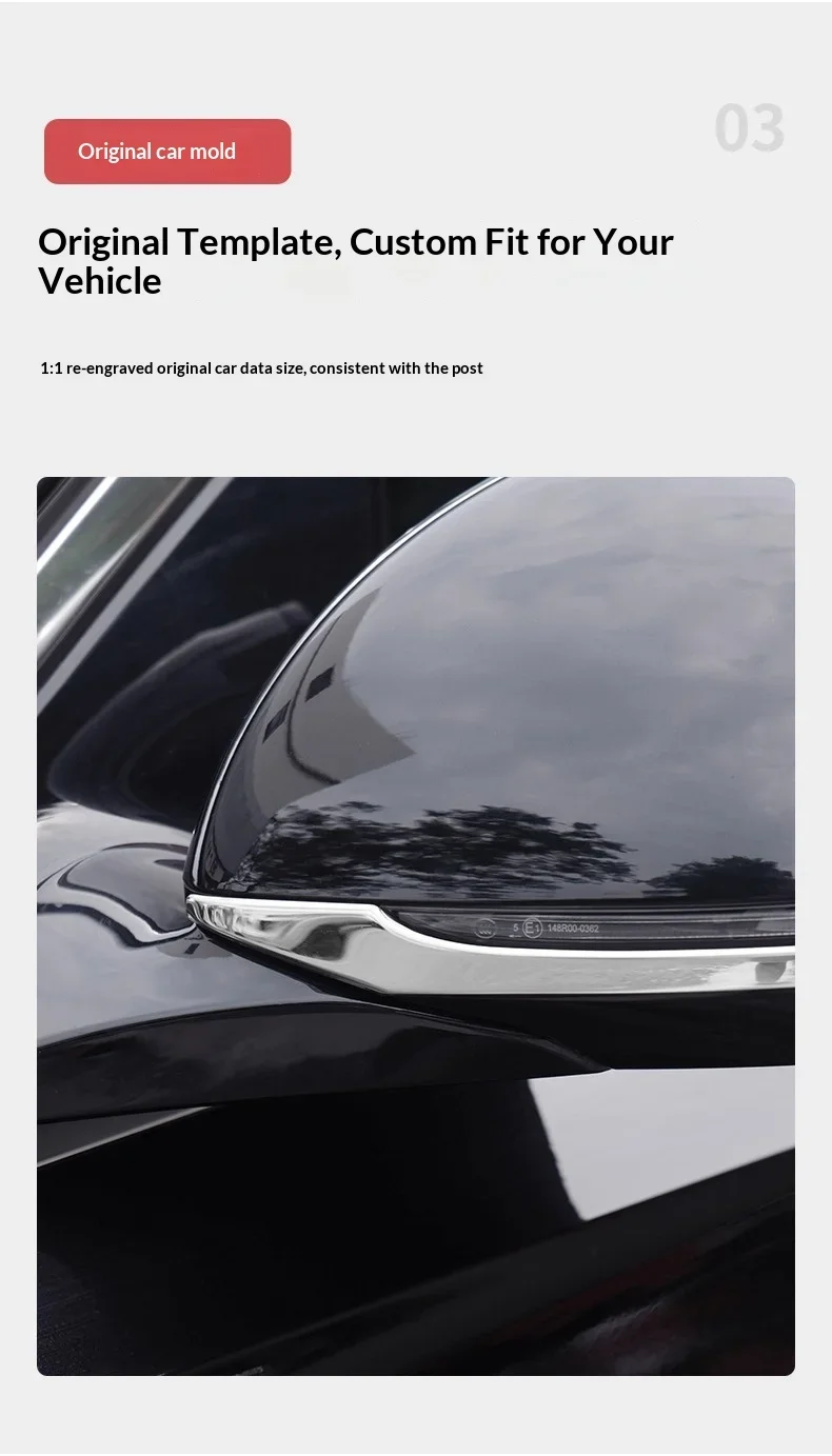Car Styling Rearview Mirror Cap Cover Sticker Trim Anti-collision Strips For Mercedes Benz E C GLC E300L GLC300L C260L S450L