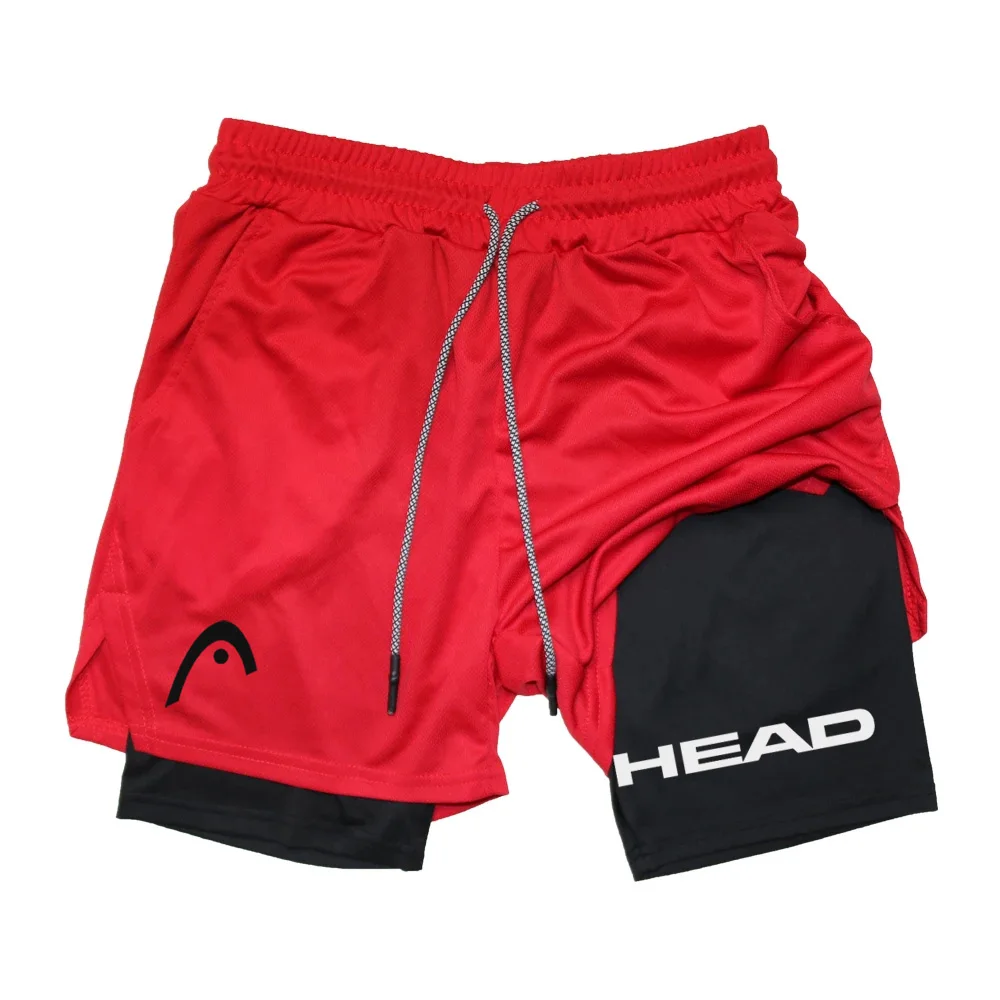 Anime Berserk Head Running Shorts Men Fitness Gym Training 2 in 1 Sports Quick Dry Workout Jogging Double Deck Summer 1