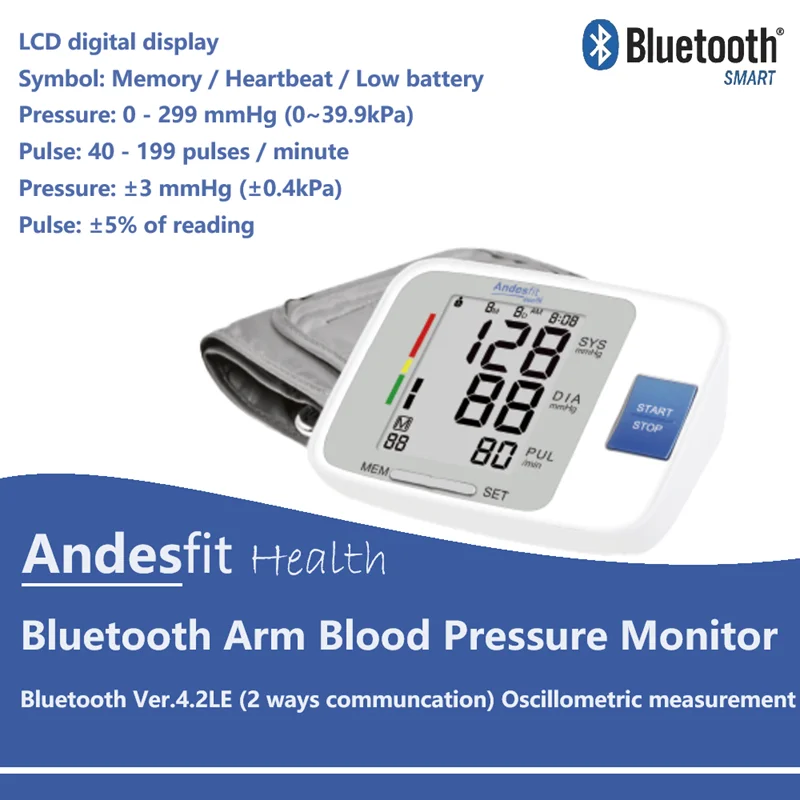 Bluetooth Arm Blood Pressure Monitor Home Medical Blood Pressure Monitoring gauge digital tensiometers pressure meter