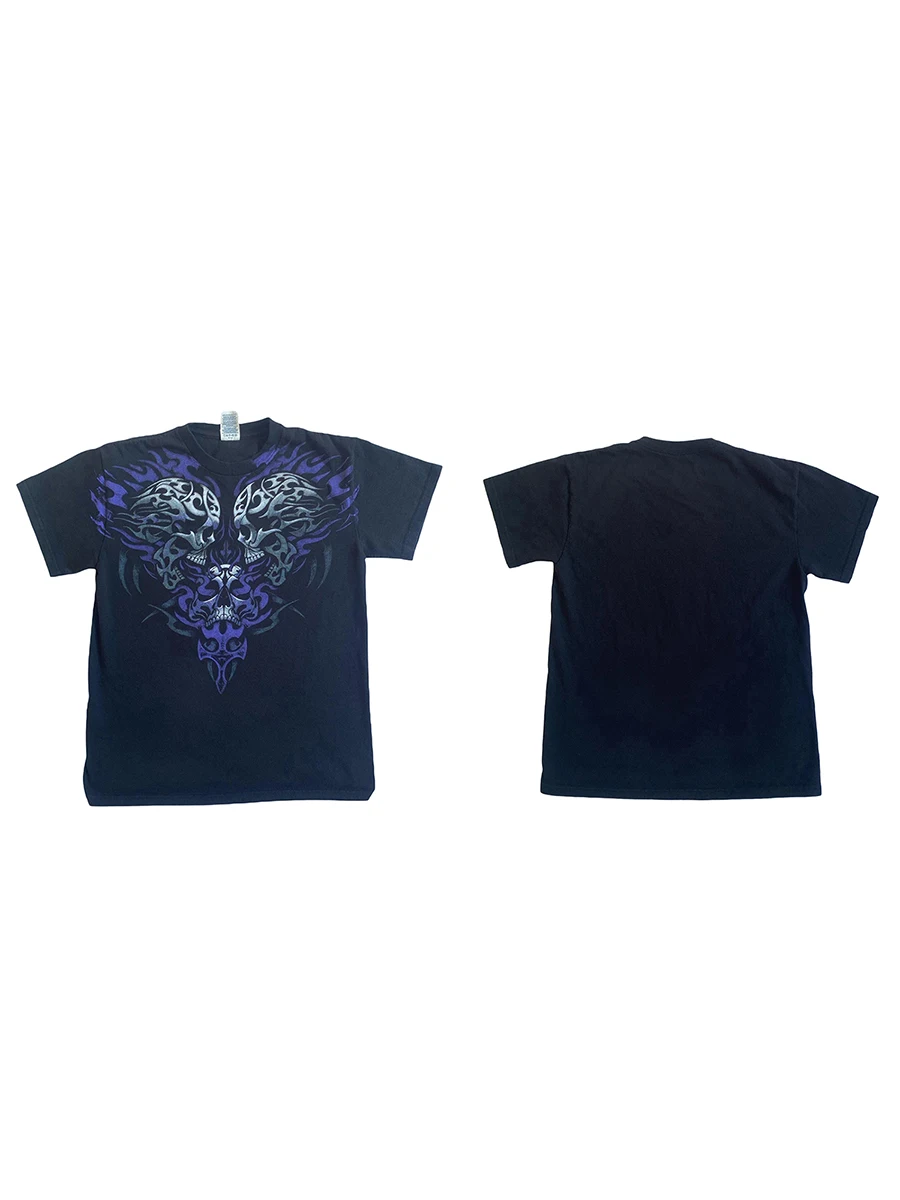 

Women s Y2k Graphic T-Shirt Gothic Short Sleeve Round Neck Letter Print Loose Top Oversize Baggy Shirt Grunge Shirt