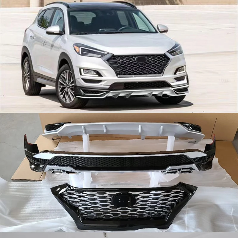 

Для Hyundai Tucson 2019 2020 набор аксессуаров для кузова автомобиля наборы защитных кузовов Противоударная пластина высокое качество брендовый бампер ABS