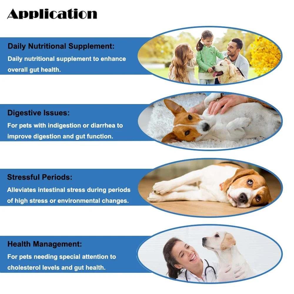 Pet Probiotic Nutritional Soft Chews-Boost Gut Health, Reduce Intestinal Stress, Alleviate Diarrhea, and Lower Cholesterol