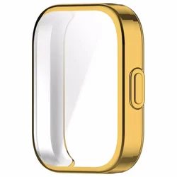 All - Around Protective TPU Smartwatch Case with Screen Protector - Soft Bumper Cover - Amazfit Bip 5 Unity (Gold)
