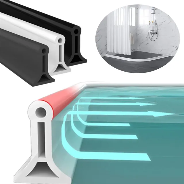 Bathroom Silicone Bendable Water Retaining Strip Shower Water Barrier Highl for Kitchen Separation Shower Accessories Bathroom Silicone Bendable Water Retaining Strip Shower Water Barrier Highl for Kitchen Separation Shower Accessories