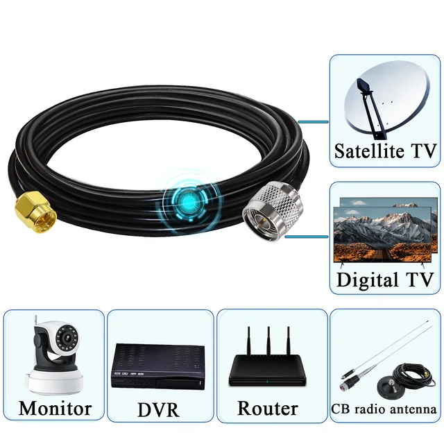 Cavo Prolunga RG58 N Maschio/femmina - 5 Metri Per Antenne WiFi, Router 4G E Dispositivi RF - Foto 11