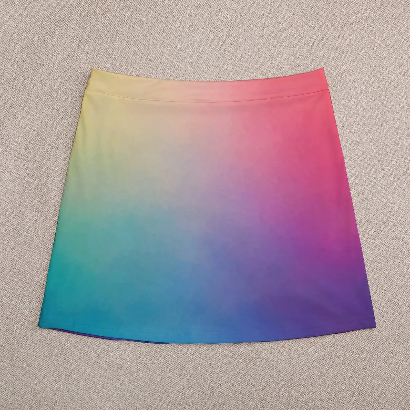 Rainbow Ombre Design Mini Skirt skirts for womens korean fashion