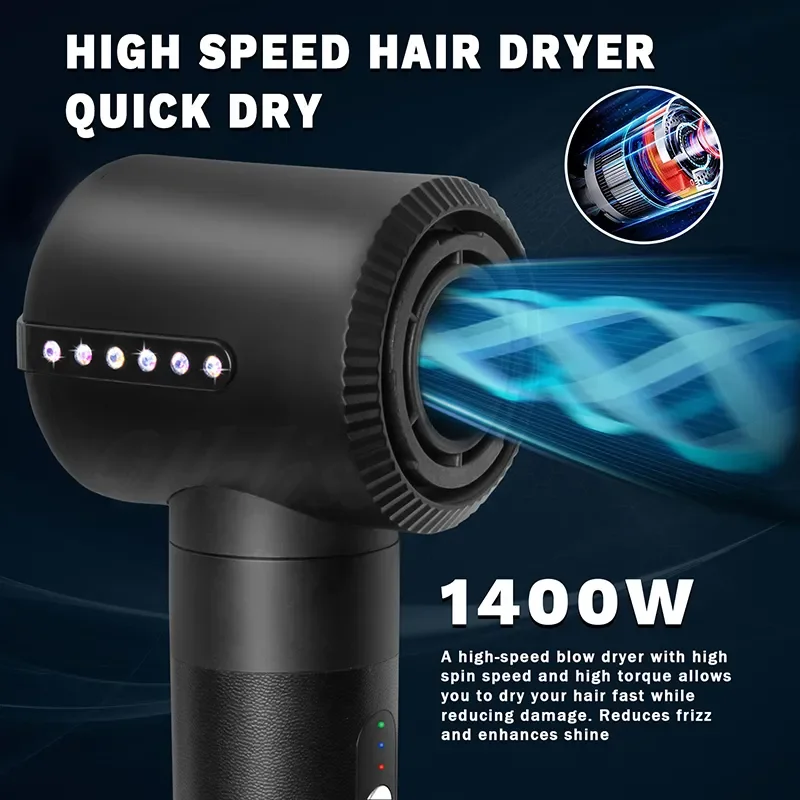 Description Picture 4 of item7 In 1 Hot Air Brush  Professional Hair Dryer  Hair Straightener  Negative Ionic Blow Dryer  Curling iron  1400W powerful