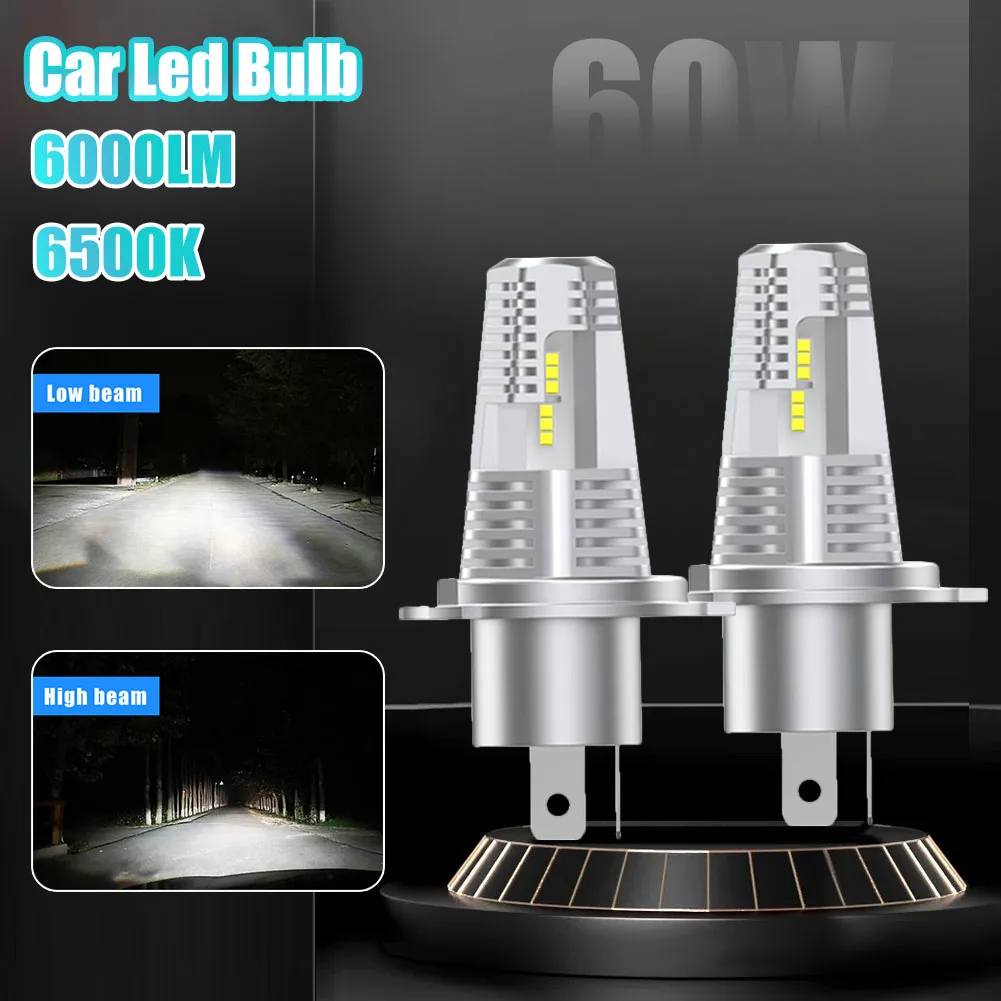 H7 LED Headlight Bulb 60W 6500K White 2 PCS