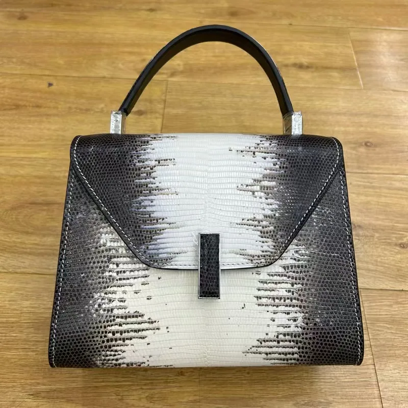 Natural LIZARD SKIN women's handbag, shoulder bag PDD008