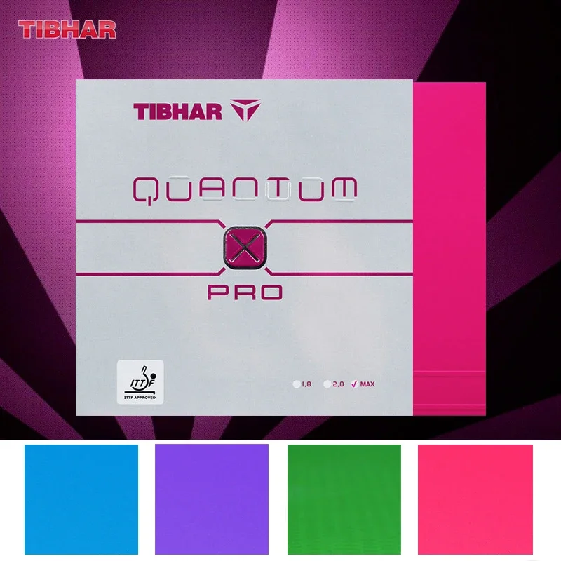 

Tibhar Quantum X PRO Table Tennis Rubber Non-tacky Colorful Ping Pong Rubber with Cake Sponge Fast Attack Loop Made in Germany