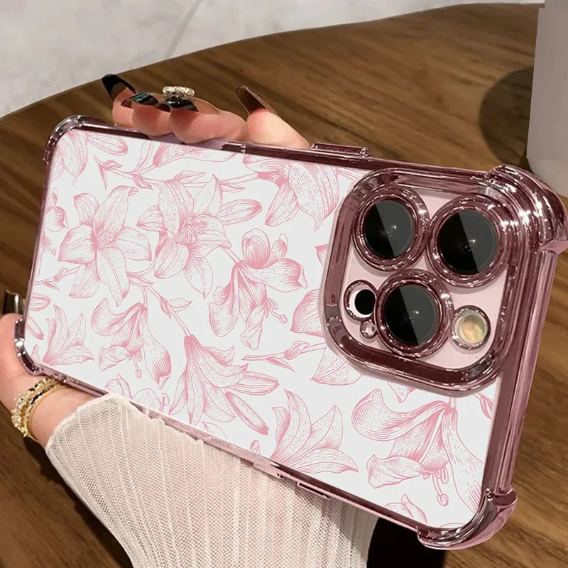 Charming Lily Plating Phone Case