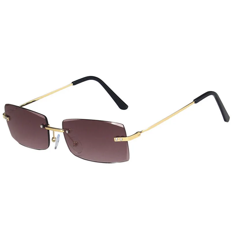 

Designer Sunglasses for Women Fashion Women's Rimless Sun Glasses UV 400 Trendy Woman Luxury Shades 8K1D039