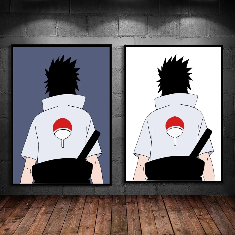 

Anime Posters NARUTO uchiha sasuke Wall Stickers Cartoon Character Picture Children Gifts Kid Action Figures Modern Living Room