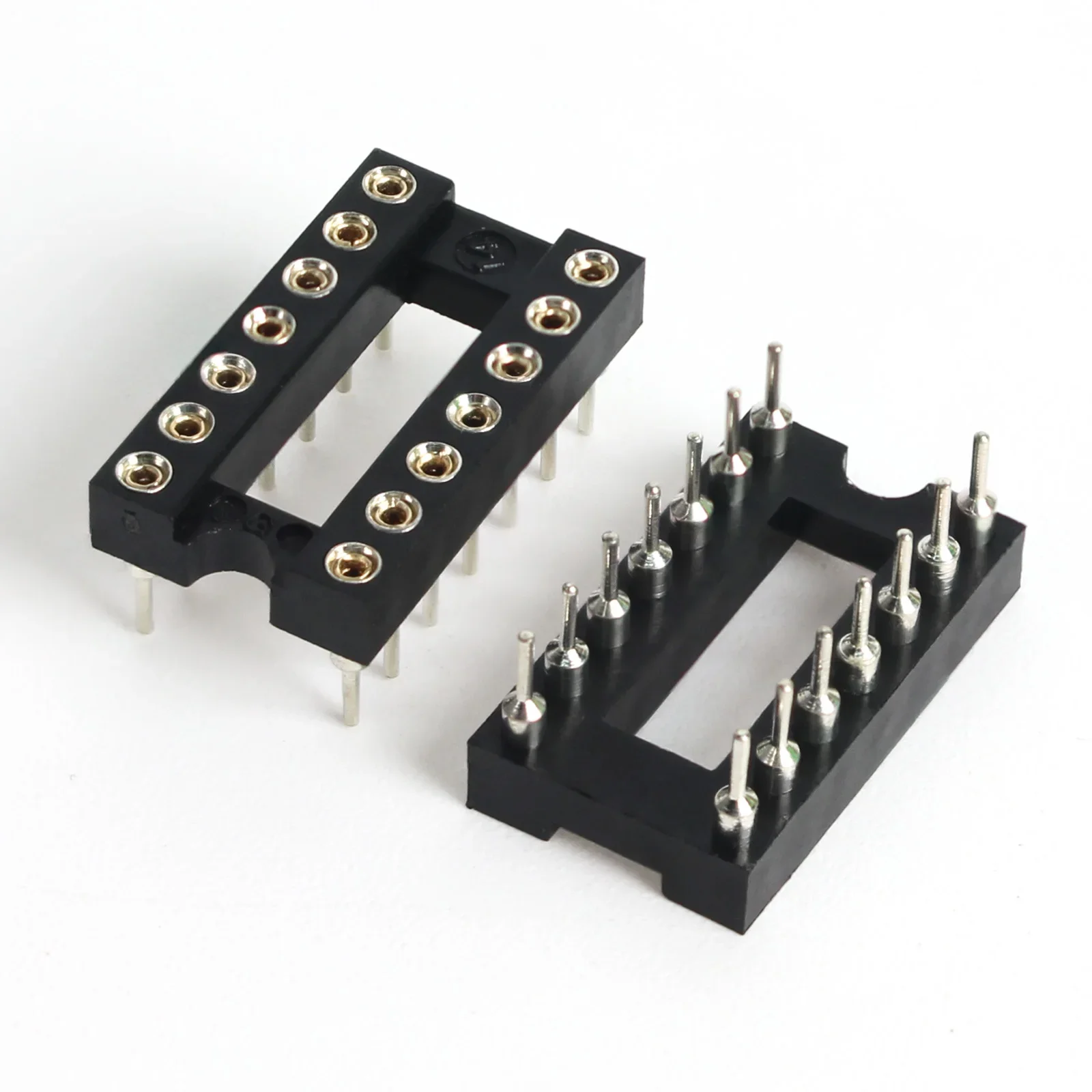 10PCS Circular IC Socket Set - 2.54mm Pin Connector Assortment