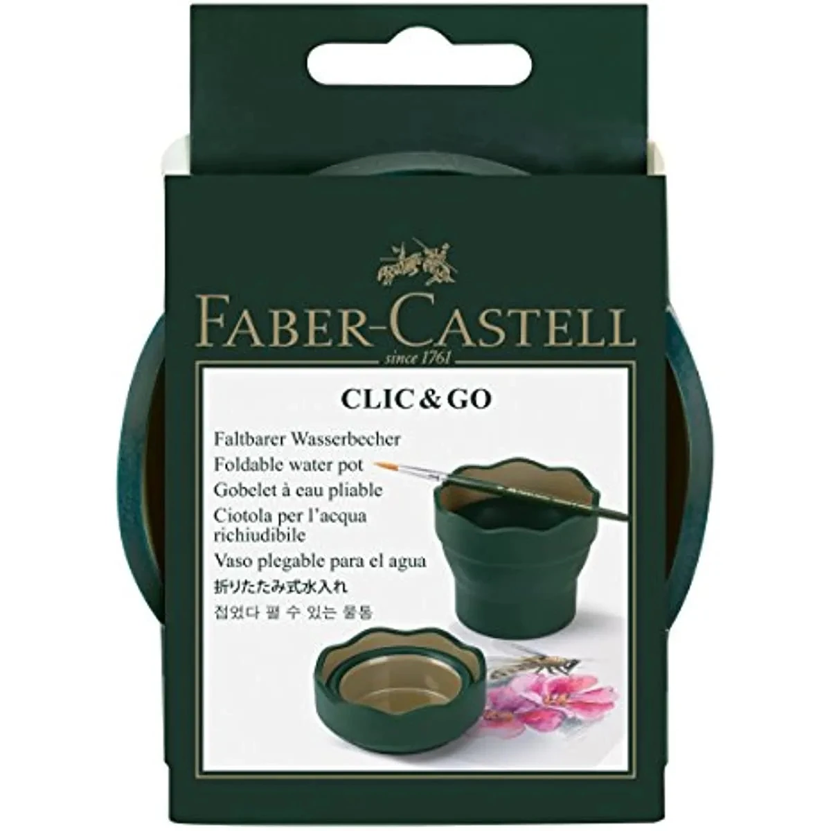 Faber Castell Watercolor Paint Washing Bucket Portable Scalable Telescopic Art Wash Pen Cup Folding Brush Washer Painting Art 2