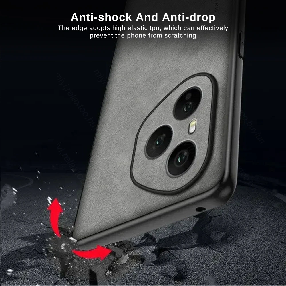 For Honor 400 Pro Sheepskin Matte Hard Back Case with Camera Protection and Shockproof Soft Frame Cover