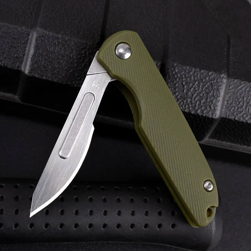 Multi Colors Mini Nylon Glass Scalpel EDC Folding Scalpels Unpacking Open Box Tools Free 10 Blade Outdoor Pocket Key Knife 6