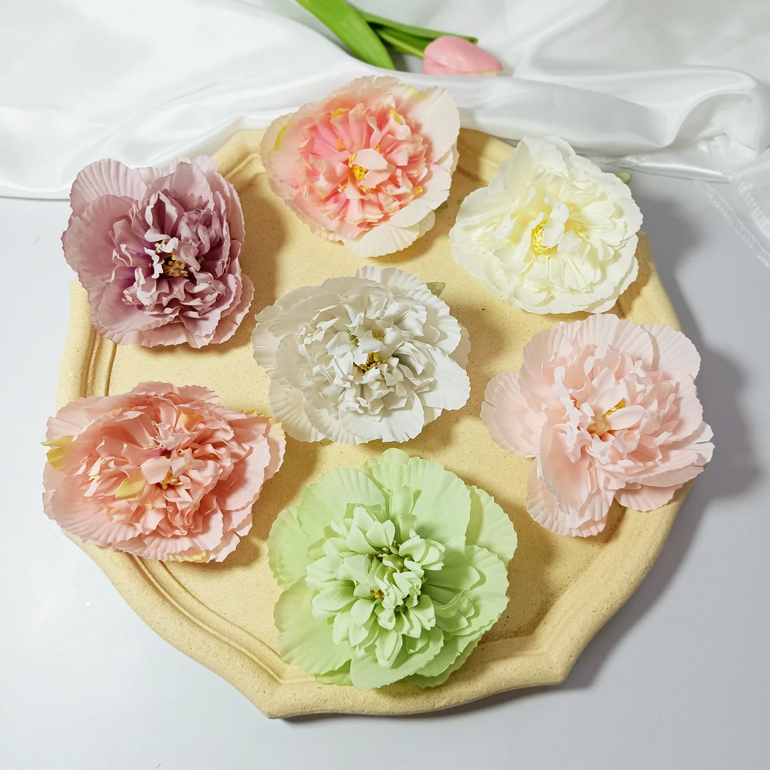 5 stücke 10 CM Große Künstliche Pfingstrose Blume Hohe Qualität Seide Rose Für Hochzeit Party Dekoration DIY Kranz Geschenk clip Kunst Blume