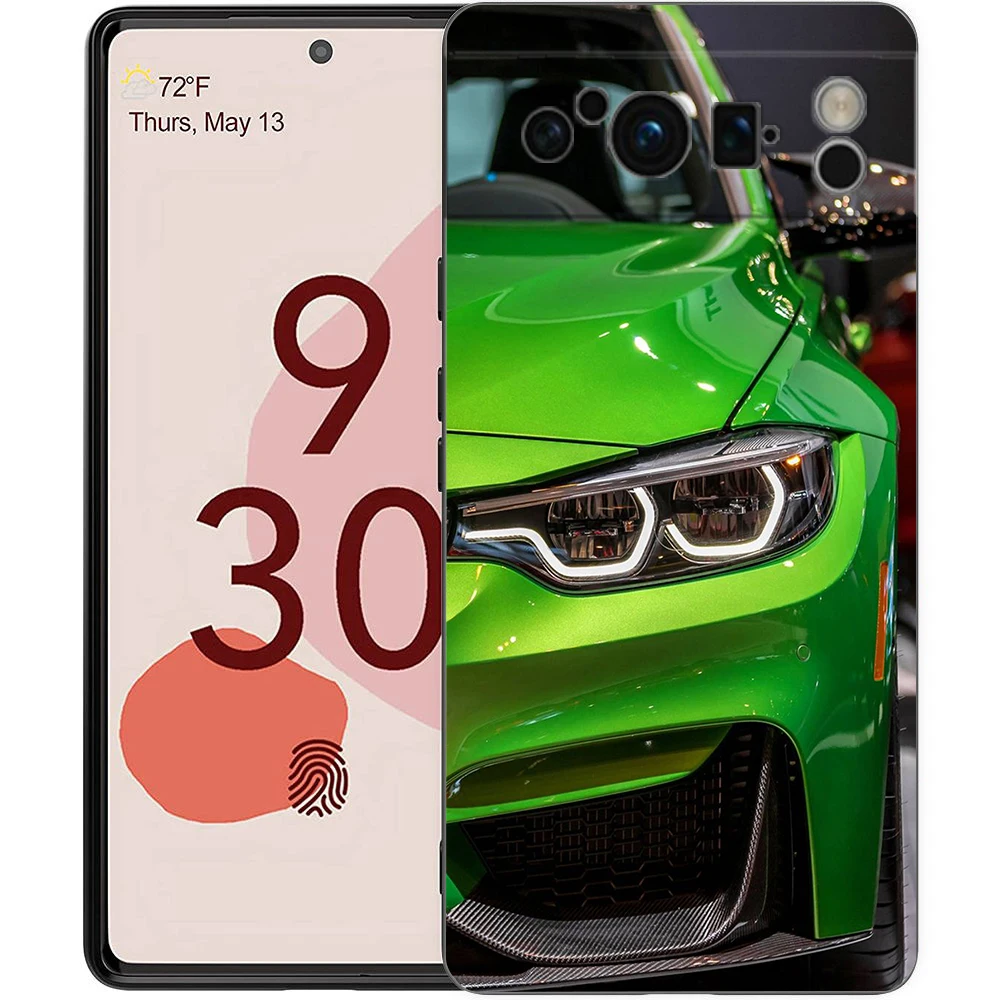 Sport Car Design Black Silicone Shockproof Phone Case