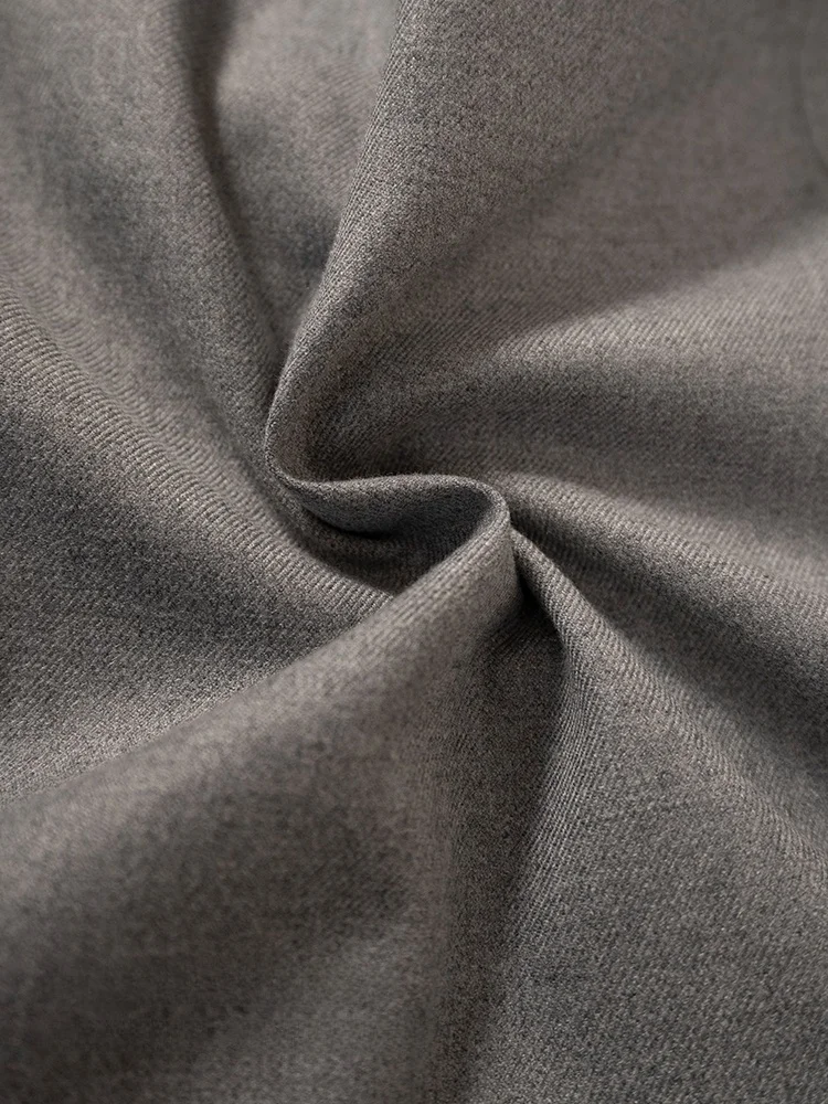 Cultum Italian Neapolitan High Waist Easy Care No Ironing Double Pleat High Quali Flannel Busin Casual Straight Leg Trou...