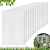 14PCS Twin-Wall Greenhouse Panels 4' x 2' x 0.32'' Shatterproof Polycarbonate Sheets All-Weather Outdoor Use Ideal Plant Growth 1