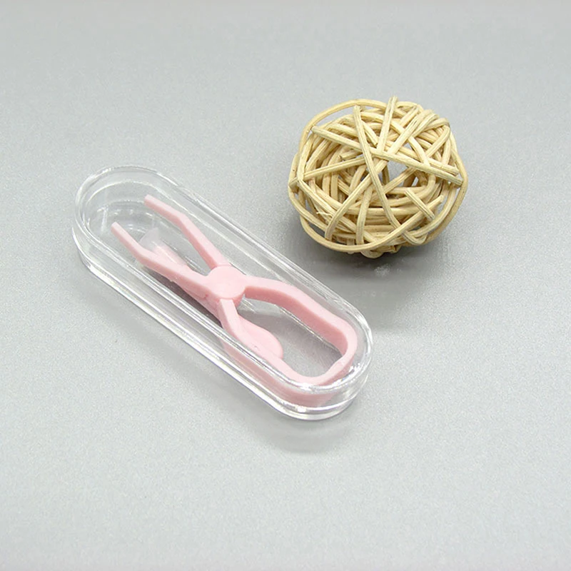Mini Portable Contact Lens Clamping Rod Tweezers Combination Storage Box Plastic Remove Clamps Eyewear Accessories