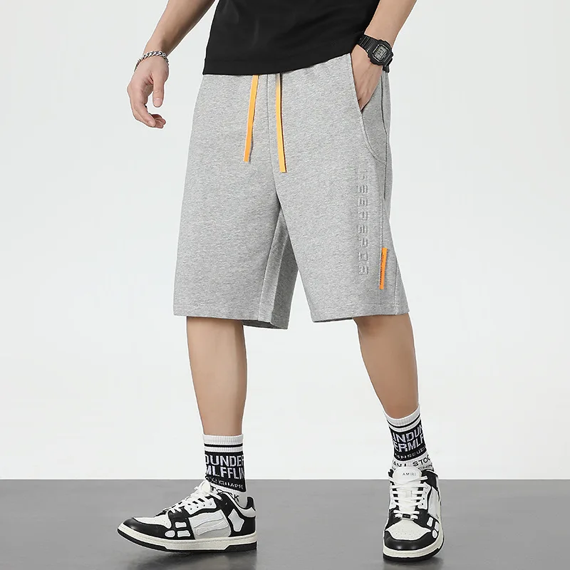 

New Men's Summer Shorts Y2k Cotton Large Size Sports Shorts Golf Black Wide Loose 5XL 8XL Breeches Bermuda Male Big Size Plus