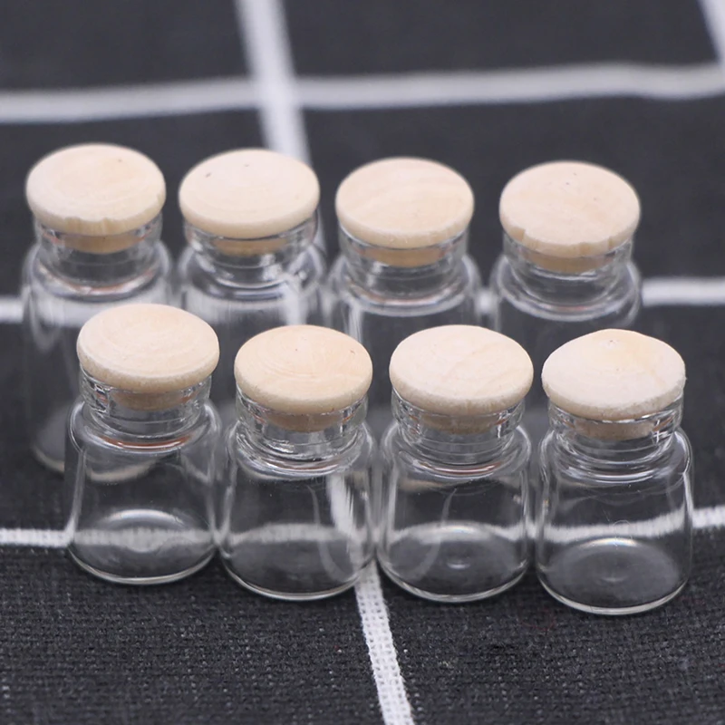 4pcs 1/12 Dollhouse Miniature Glass Mini Simulation Candy Jar Kitchen Food Storage Bottle Furniture Toys for Doll House Decor