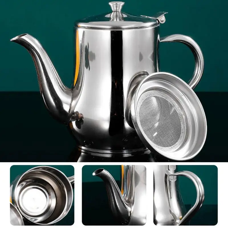 

Stainless Steel Oil Strainer Pot | Oil Dispenser With Removable Strainer | Tea Pot Kettle Oil Separator Grease Storage Can for H