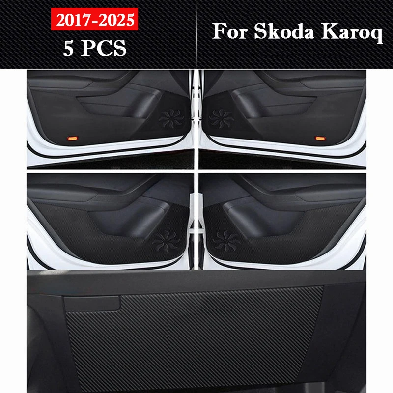 Protezione Soglia Porta Per Skoda Karoq – 4 Pezzi In Acciaio Inox, Antigraffio E Facile Da Installare