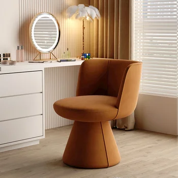 Sedia da Trucco di Lusso Leggero, Sedie Girevoli Moderne per Camera da Letto, Sedie da Pranzo Semplici con Imbottitura Morbida, Sedie Girevoli, Poltrone Divano