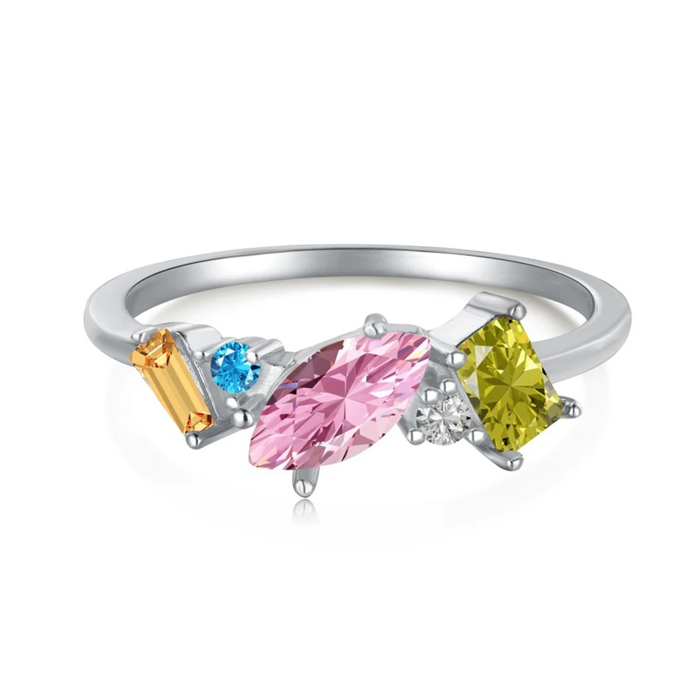 

WPB S925 Серебряные кольца, женские блестящие кольца оливкового цвета, женские роскошные ювелирные изделия, блестящие циркониевые дизайнерские женские кольца в подарок, новинка