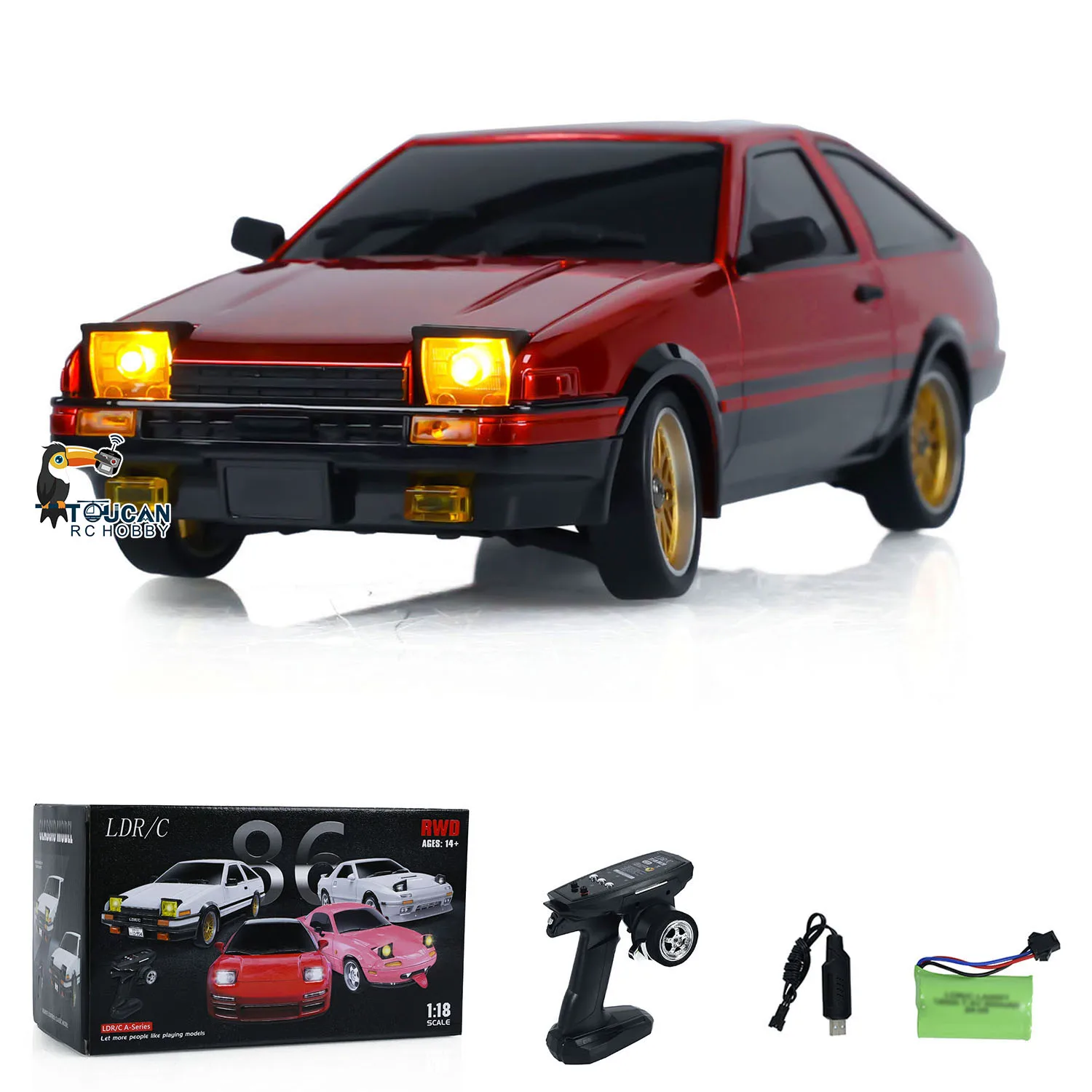 1/18 LDRC LD1801 RC Drift Car RWD AE86 Racing Vehicles Flip
