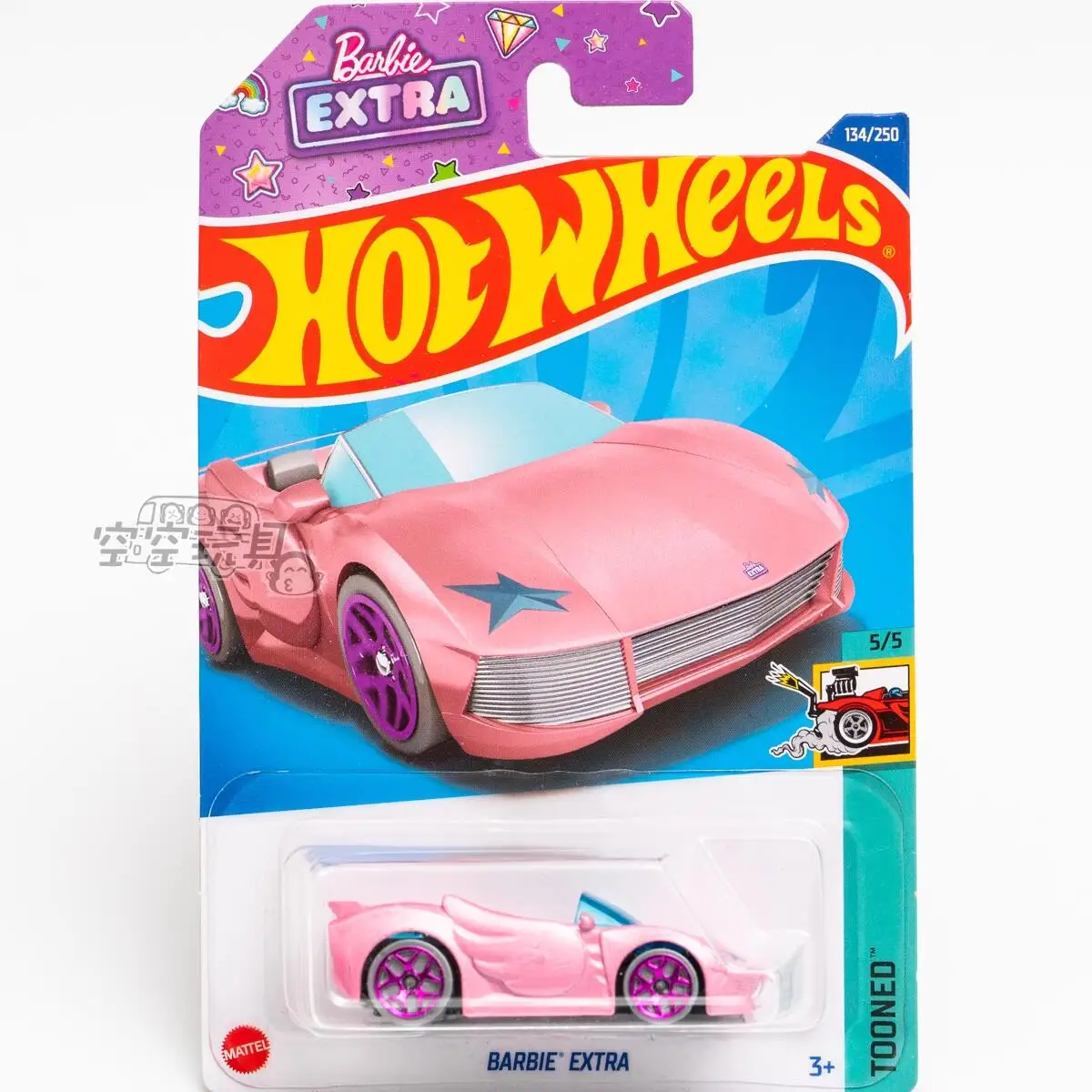 Poupée Barbie rose vif GM Corvette Mattel voiture radio véhicule télécommandé NE