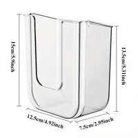 Wall-Mounted Wet Wipe Dispenser, Self-Adhesive Plastic Holder, with Large Opening, for Bathroom Tissue Storage Box Organizer 3