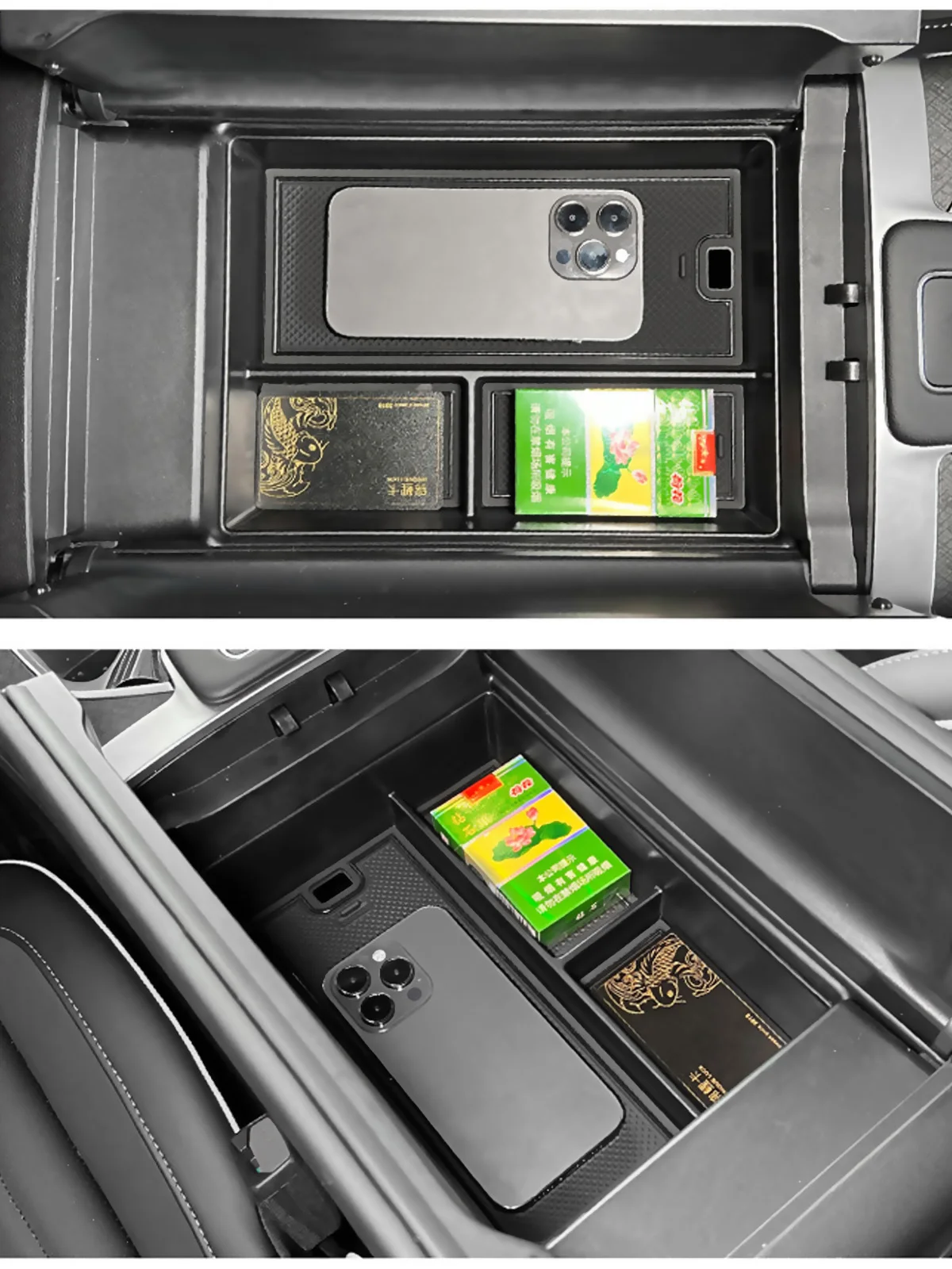 Für Jaecoo J8 2024 2025 Mittelkonsole Untere Aufbewahrungsbox Armlehnen-Aufbewahrungsbox Ladepanel Silikon-Schutzauflage für Tiggo 9 – Detail 12