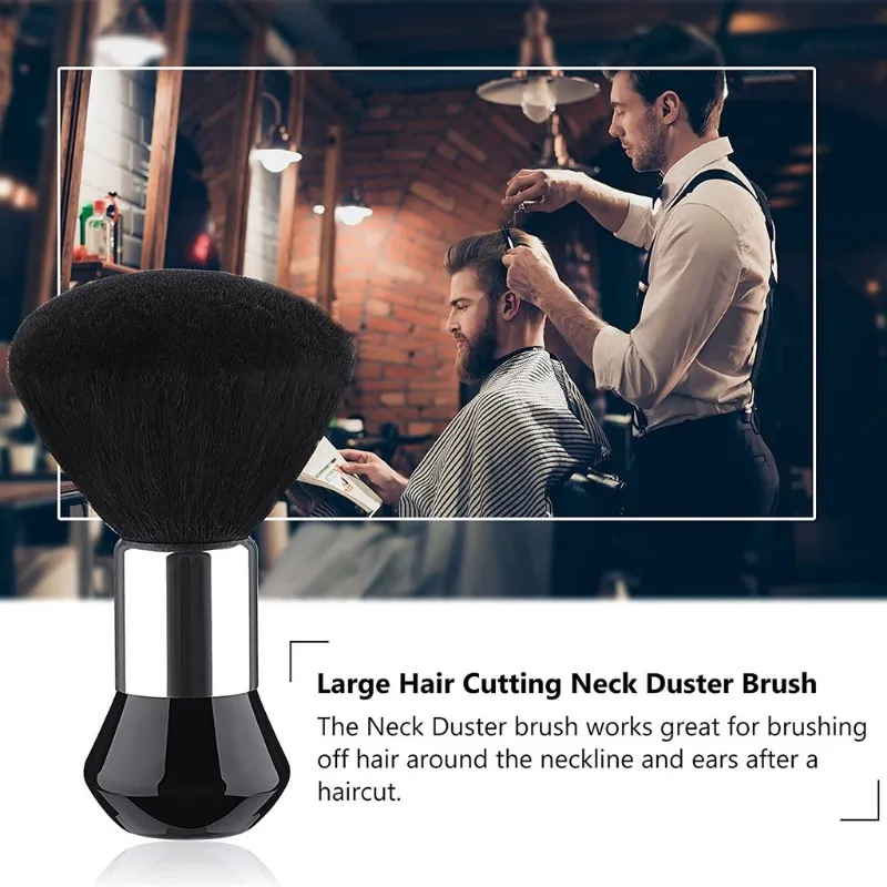 High Quality Black Hairdressing Wipe Neck Hair Cleaning Duster Hair Cutting Brush For Barbershop Hair Cut Brush Accessories 3