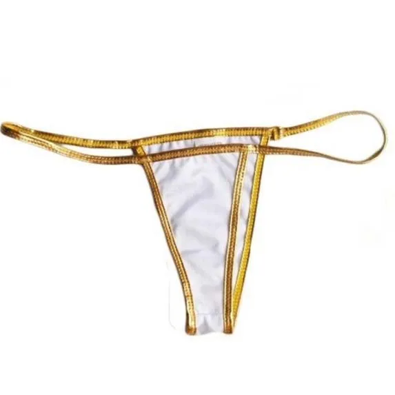 Women Micro Low Waist Elastic Waistband T-back Lingerie Transparent Underwear Lace Thong G-string Women's Panties