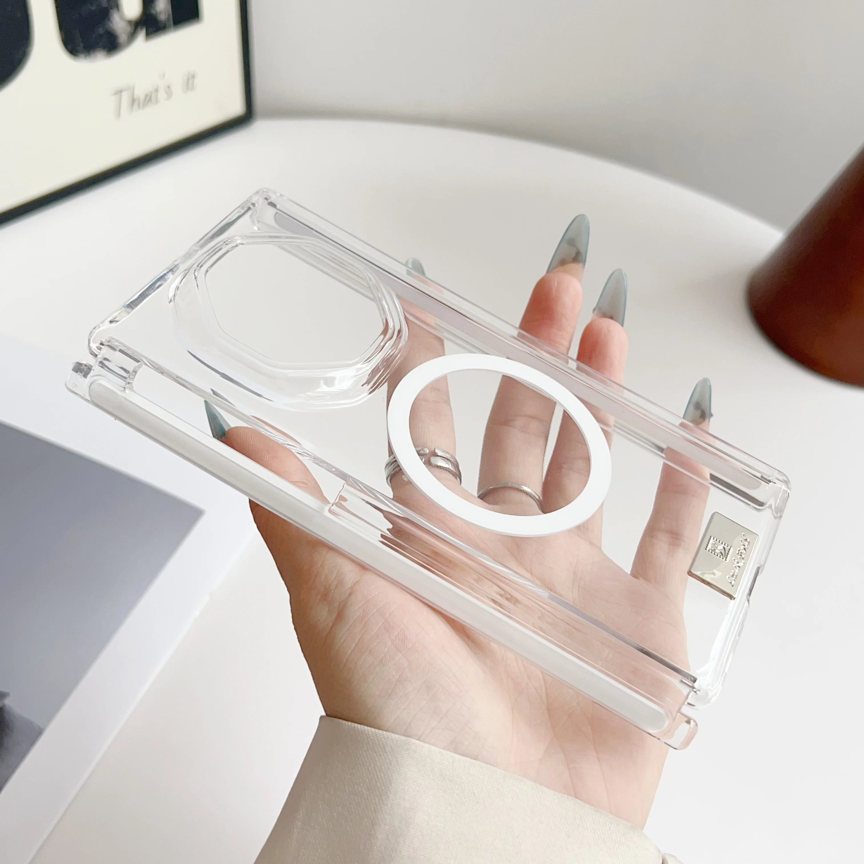 Matte Magnetic Dual Hinge Translucent PC Case