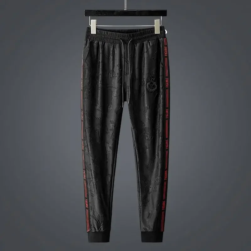 Embroidered High-quality Fashion Men’s Casual Sports Suit, Long-sleeved Trousers and Fleece Hoodie , Short-sleeved Trousers Sets 6