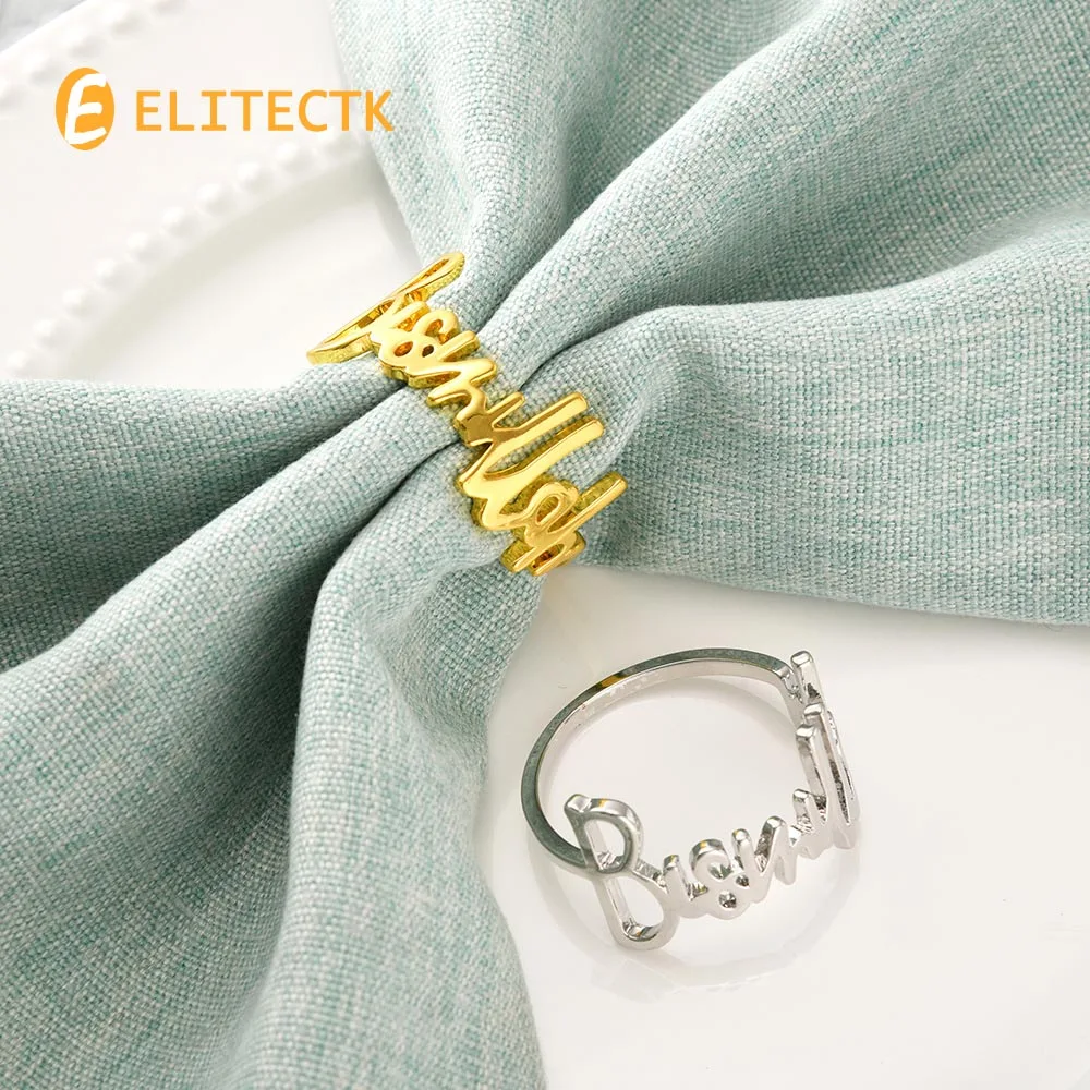 

12PCS new letter Bismillah napkin ring hotel western restaurant napkin buckle hotel wedding decoration jewelry spot