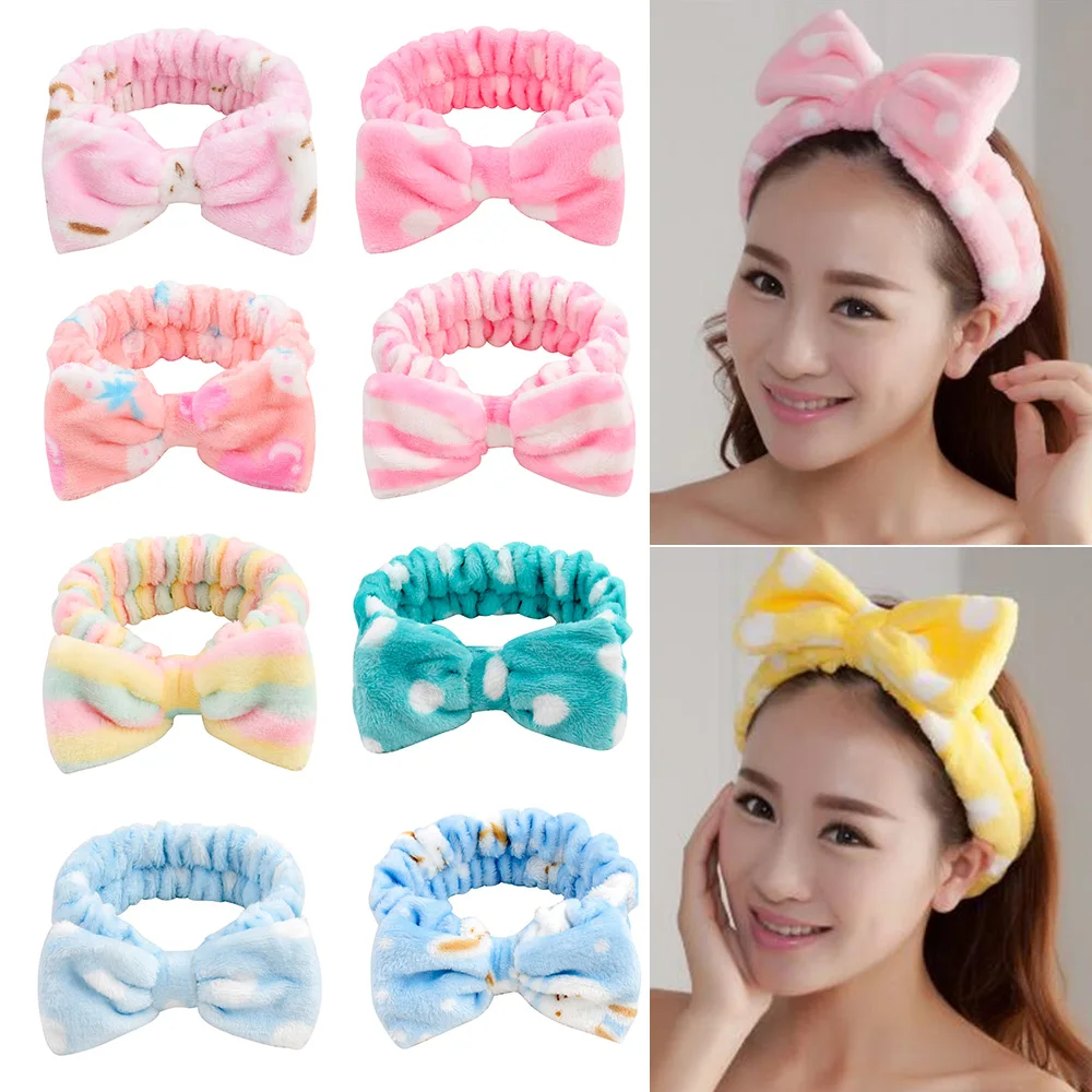 Coral Fleece Soft Headband Cross Top Kont Hairband Elastic Hair Band For Women Girls Wash Face Turban Headwear Hair Accessories