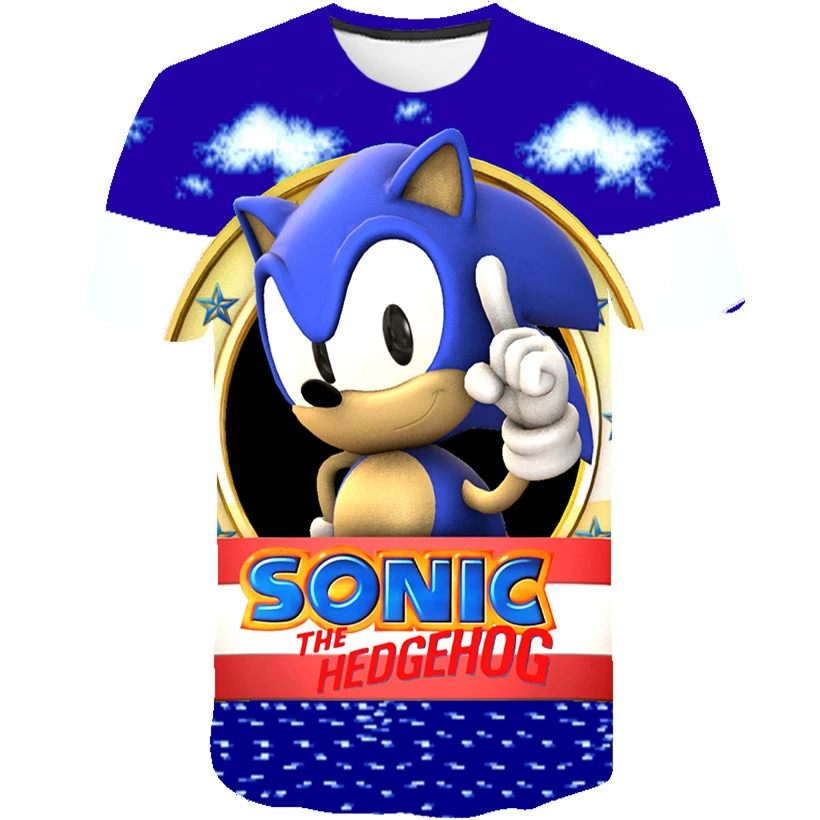 couple t shirt 3D printe anime super sonic kid's T- Tshirt New loose casual majestic summer fashion shirt Harajuku oversized t shirt 4-14T T-Shirts discount