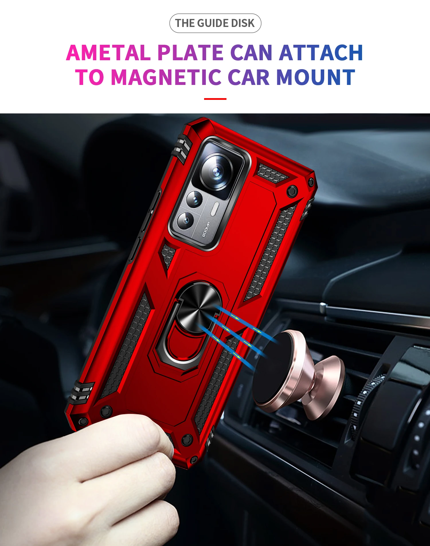 Custodia telefono antiurto con anello in metallo per xiaomi redmi_voghion.com