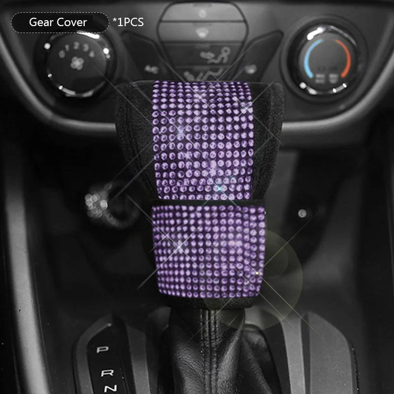 Purple Car Interior Decoration Accessories For Women Girls Silk Steeing  Wheel Cover Seatbelt Shifter Hand Brake Covers Set - Steering Covers -  AliExpress