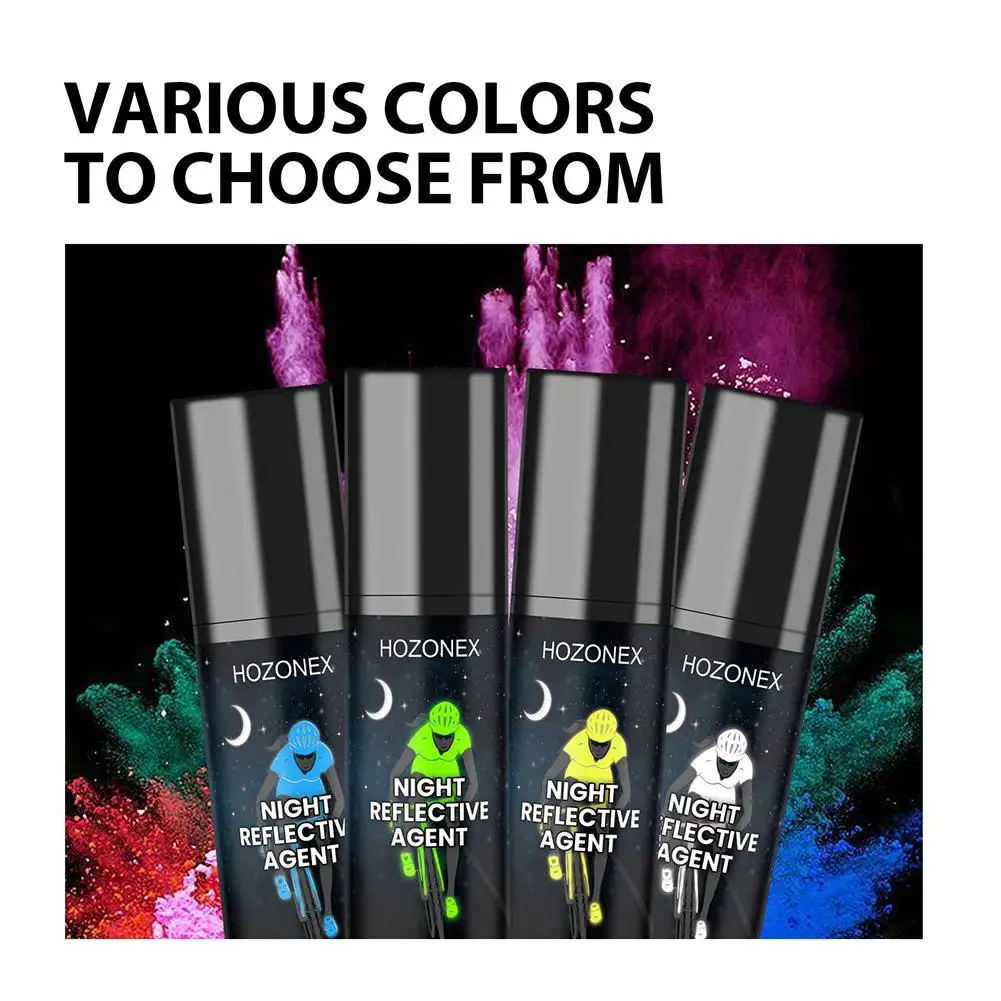 Reflective Spray 100ml Night Reflective Spray Bicycle Skateboards Fabric Clothes Night Luminous Fluorescent Warning Signs