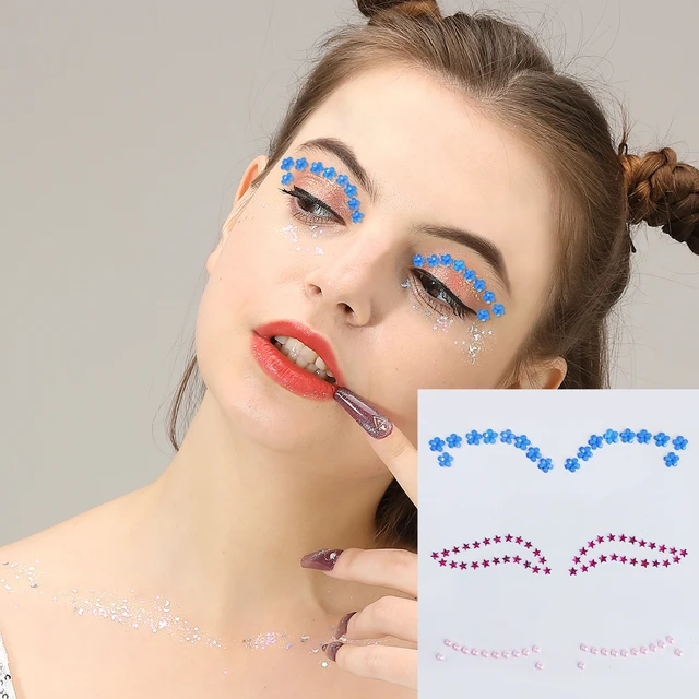 Womens Eye Stickers Makeup Colorful Laser Face Face Art Eyeliner Tattoo  Sticker