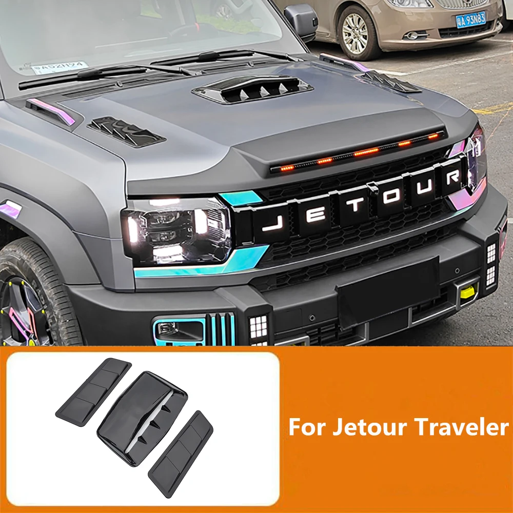 

Декоративная накладка на воздуховод автомобиля для Chery Jetour Traveler 2023 2024, декоративная наклейка на воздухозаборник, внешние аксессуары
